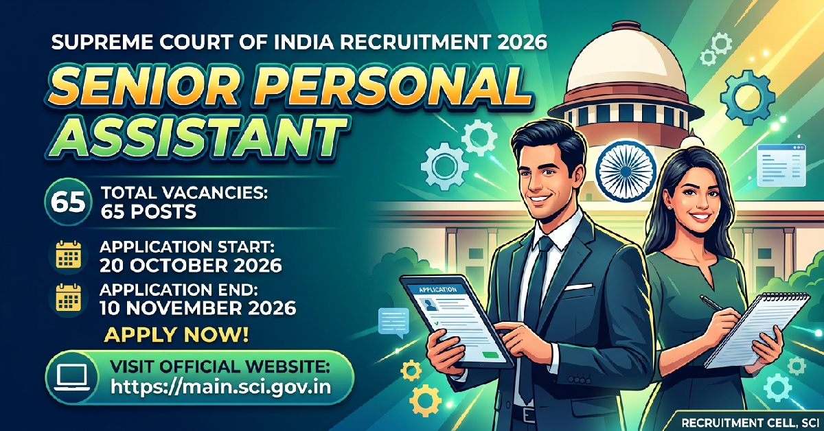 Supreme Court Senior Personal Assistant Recruitment 2026 Apply Online
